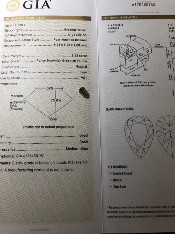 ダイヤモンドルース 2.12ct VS-1