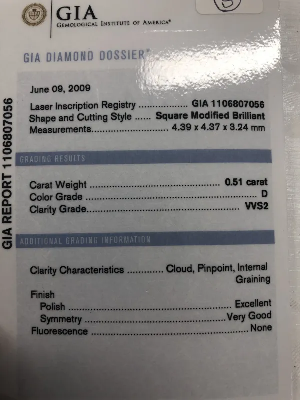 ダイヤモンドルース 0.51ct D VVS-2