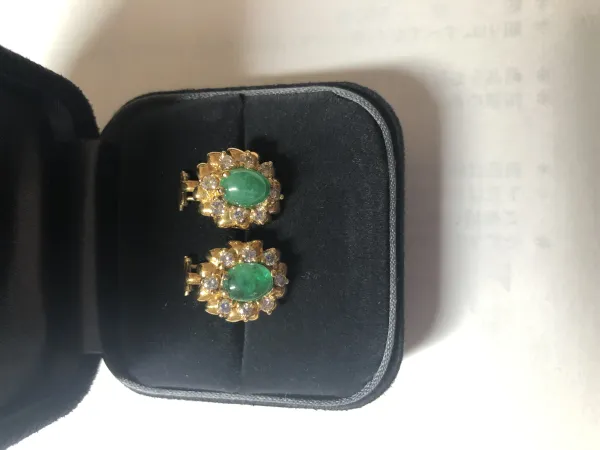 エメラルドイヤリング/ピアス 18k