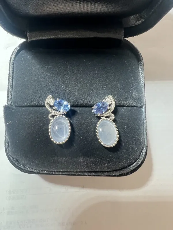 サファイアイヤリング/ピアス 18k